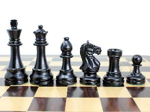 Popular Fierce Knight Staunton Tournament Chess Set Pieces - King Size: 4