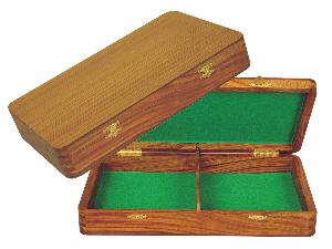Wooden Chess Pieces Storage Box for King Size 2-1/2" to 2-3/4" Golden Rosewood