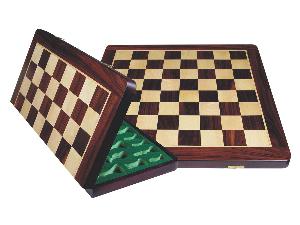 Wooden Folding Chess Board Rosewood/Maple 22"
