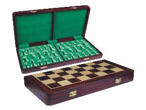Wooden Folding Chess Board Rosewood/Maple 21"