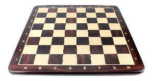 24" Falcon Wooden Chess Board Rosewood - Inlaid Notation - Square Size 2.5" (63.5 mm)