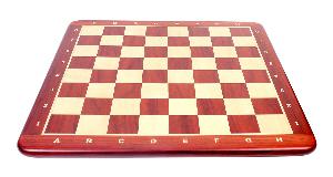 Wooden Chess Board Bud Rosewood 24" - Square Size - 2.50" (63.5 mm) -  Inlaid Algebraic Notation