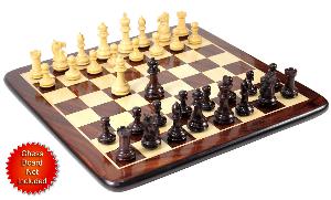 Rosewood Chess Set Pieces Emperor Staunton 3.6" + 2 Extra Queens