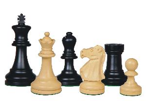 Supreme Staunton Wooden Chess Pieces Ebonized/Boxwood 3-3/4"
