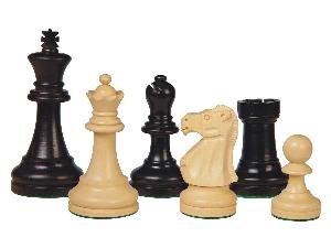 Wooden Chess Pieces Supreme Staunton Ebony/Boxwood 3-3/4"