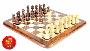 Walnut/Boxwood Chess Set Pieces Galaxy Staunton 3" (76 mm) + 2 Extra Queens - Triple Weighted