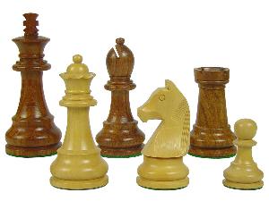 Tournament Wood Chess Set Pieces Standard Staunton 3-3/4" Golden Rosewood/Boxwood