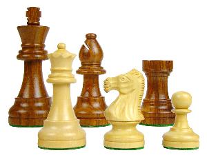 Popular Staunton Wooden Chess Pieces King Size 3-1/4" Golden Rosewood/Boxwood