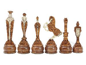 Renaissance Theme Chess Pieces American Cherry/Boxwood 5-3/4"