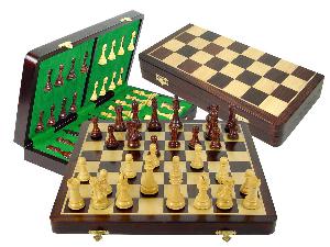 Tournament Chess Set Board & Pieces Imperial Staunton King Size 4" with 18" Folding Board/Box Rosewood/Maple