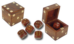 Set of 5 Dice and Box