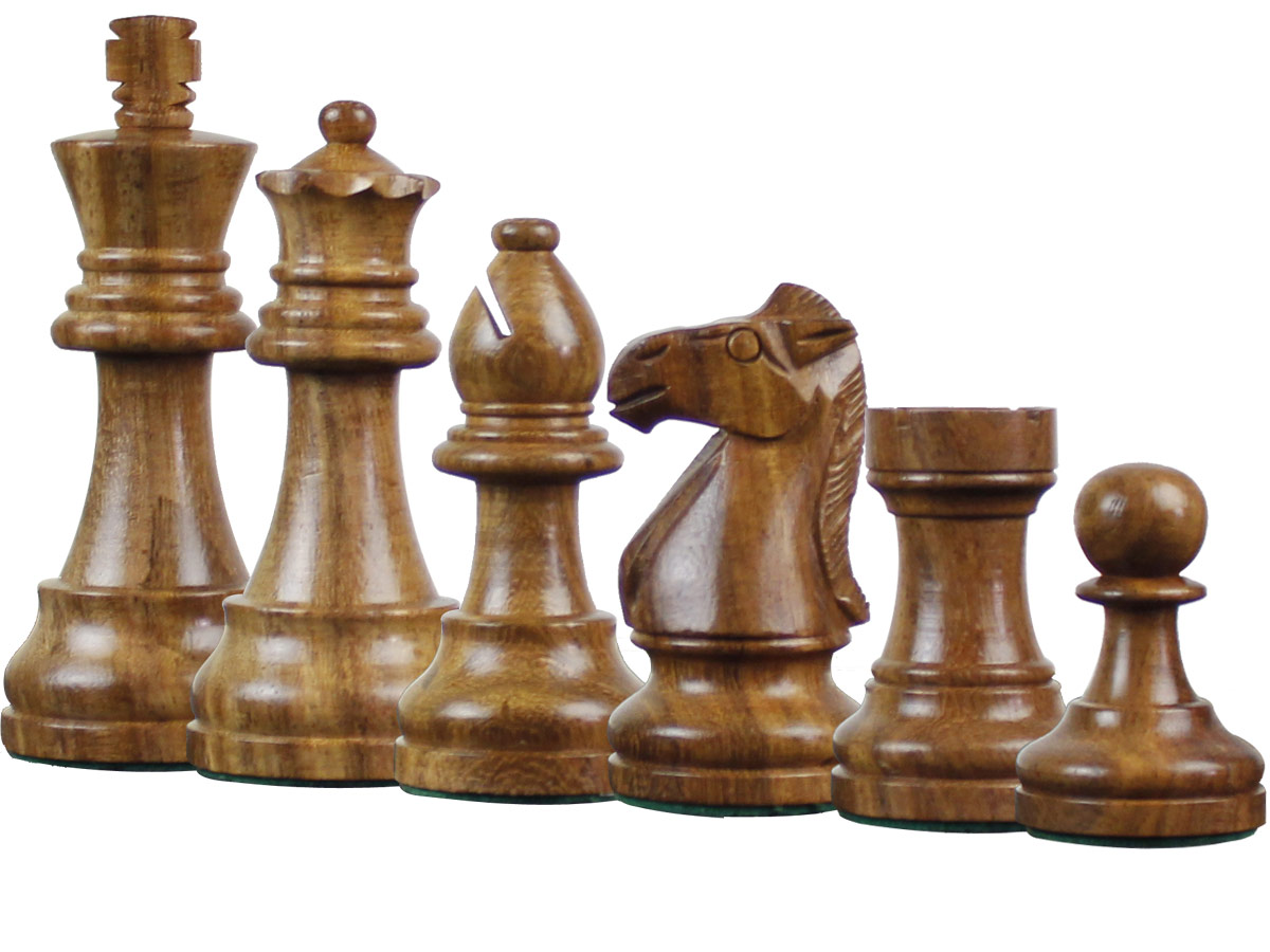 Famous Staunton Golden Rosewood Chess Pieces