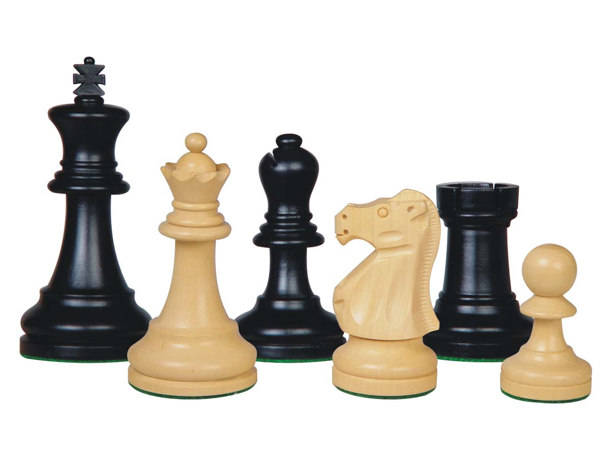 Supreme Staunton Wooden Chess Pieces Ebonized/Boxwood 3-3/4"