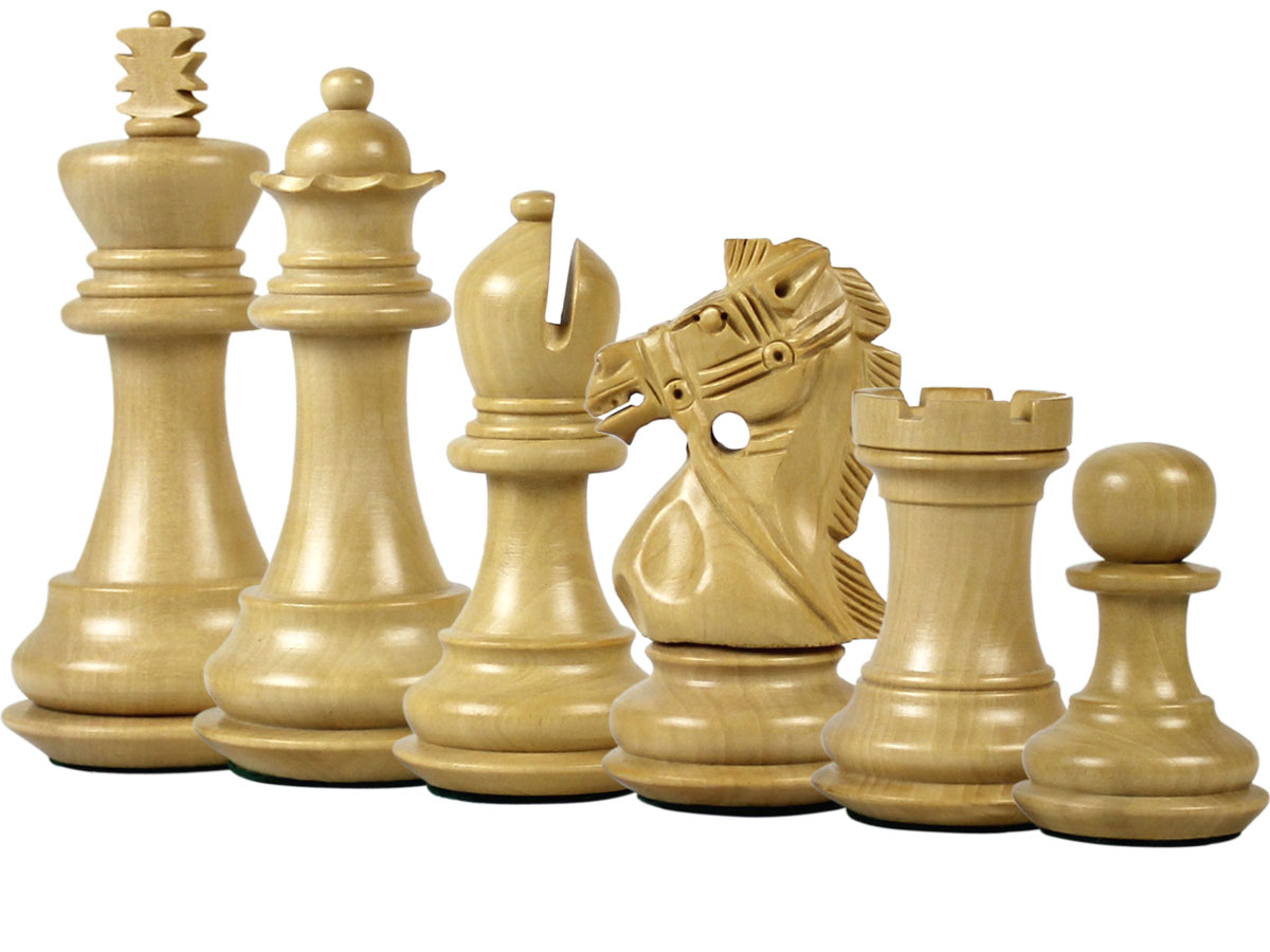 Bridle Knight Staunton Boxwood Chess Pieces