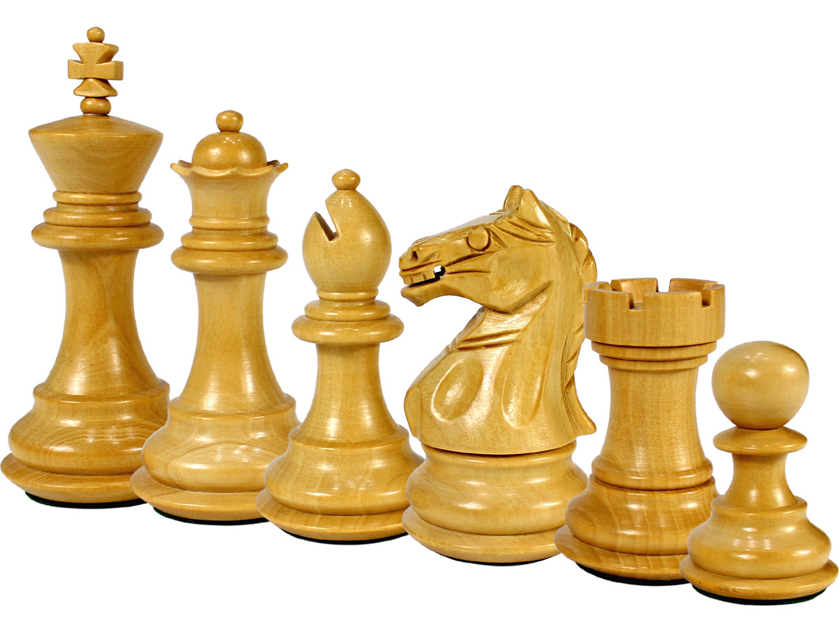 Fierce Knight Staunton Boxwood Chess Pieces