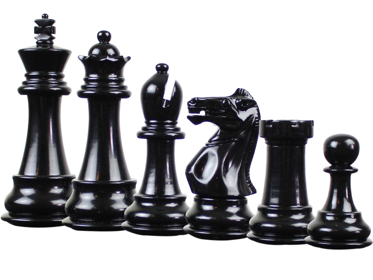 Splendid Staunton Ebonized Chess Pieces