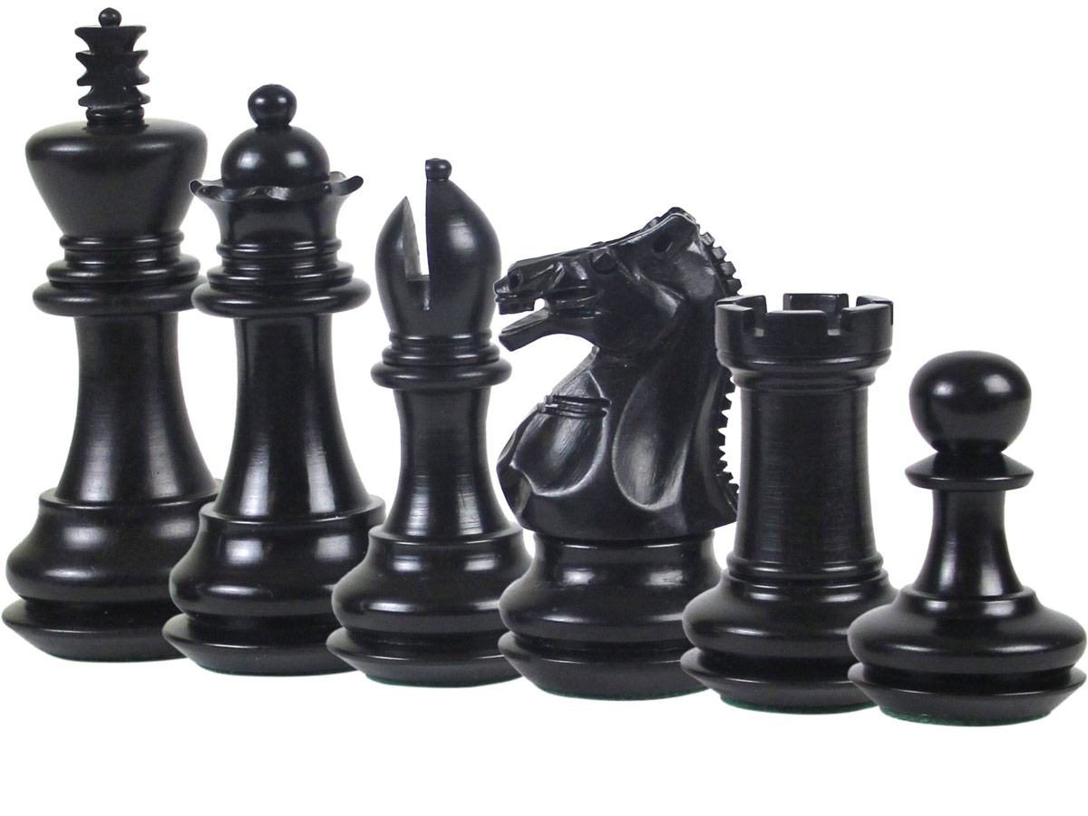 Emperor Staunton Ebony Chess Pieces