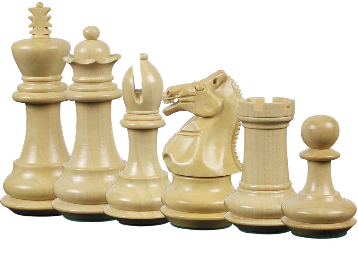 Emperor Staunton Boxwood Chess Pieces