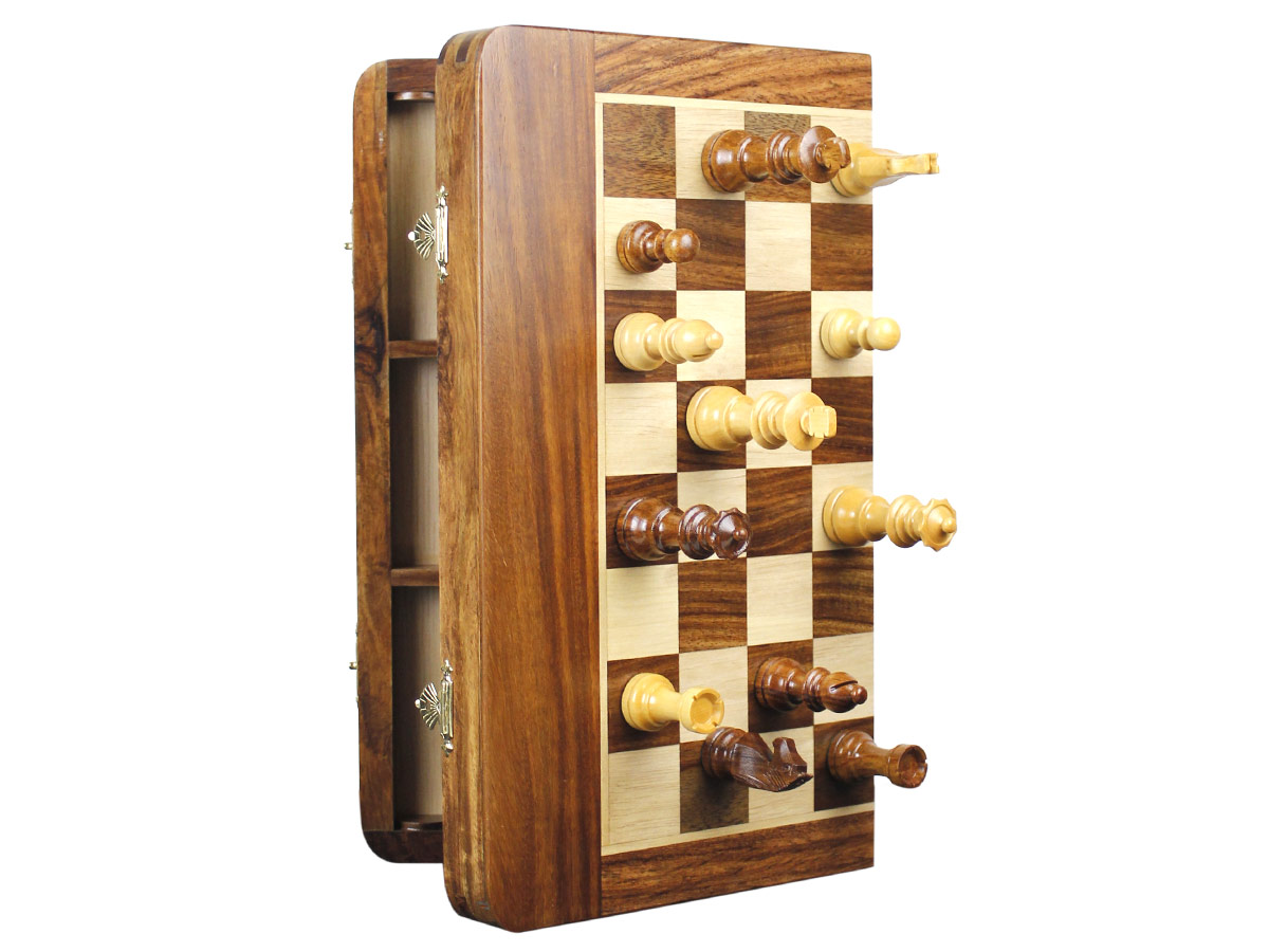Magnetic Chess Set with pieces attached to board