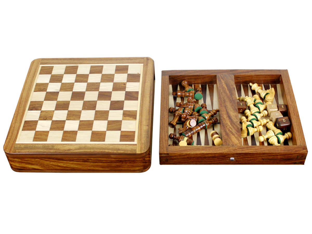 Backgammon and chess board detached