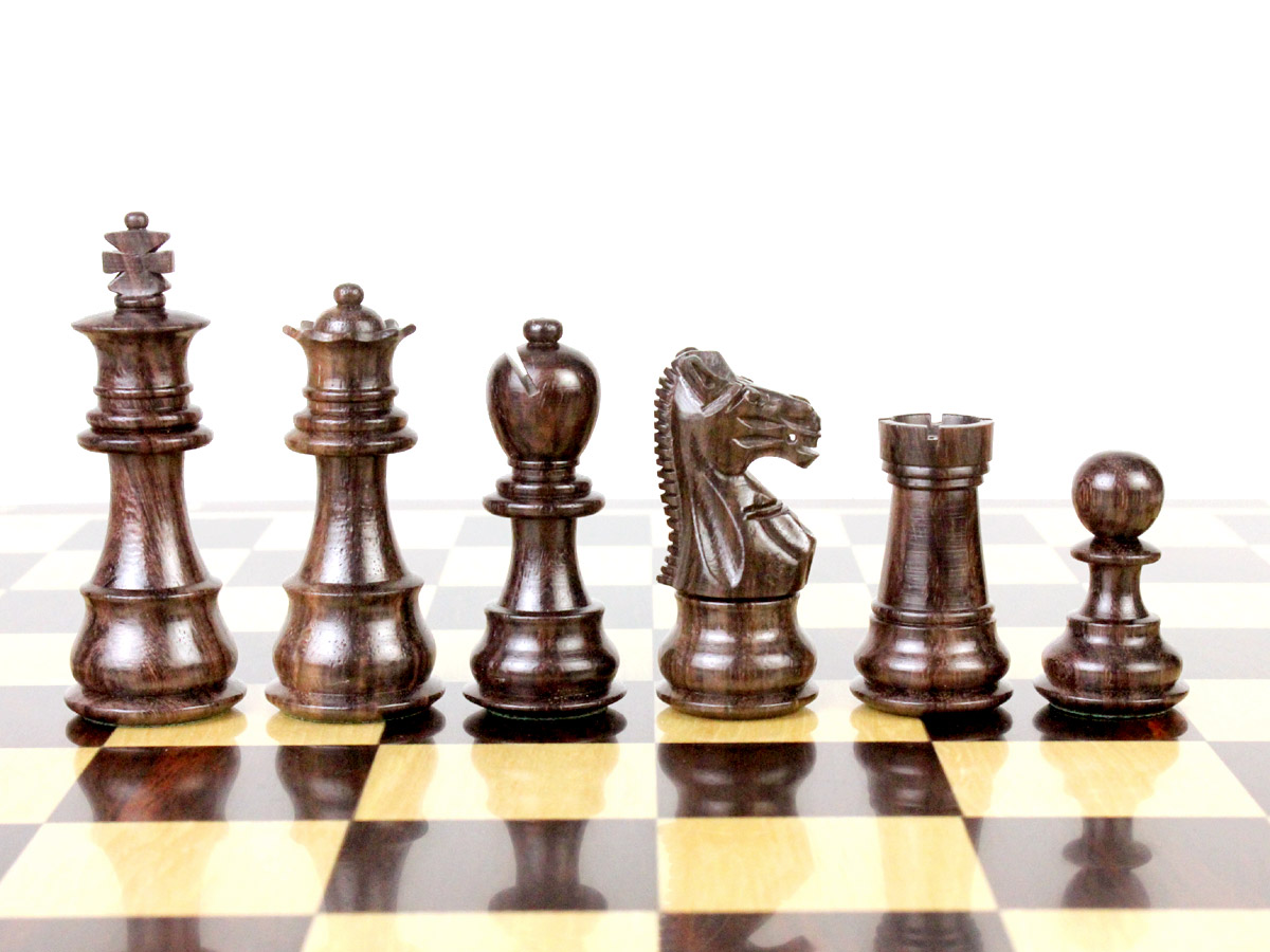 Galaxy Magnetic Chess Pieces in Rosewood King Height 3" (76mm)