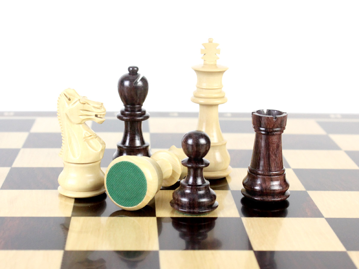 All chess pieces have felted bottom