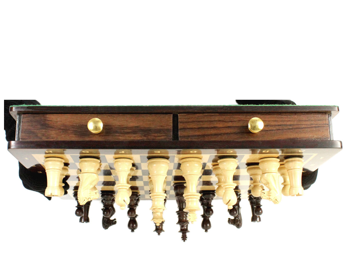 Chess Pieces are magnetic and have strong magnets which hold the pieces strongly on the chess board