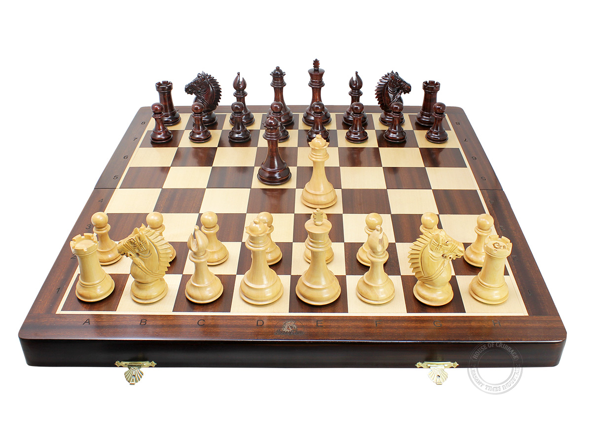 Rio Staunton Biggie Knight Boxwood Chess Pieces