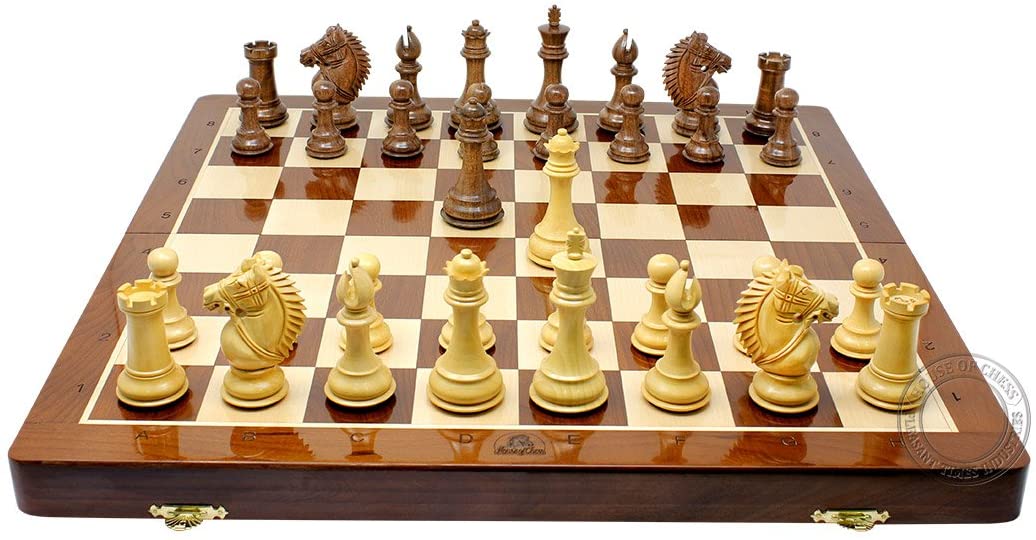 21"  Folding Chess Board with Engraved Algebraic Notation