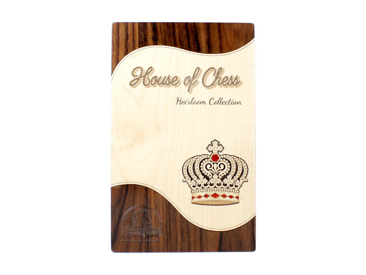House of Chess Inlaid and Engraved Heirloom Collection Chess Storage Box