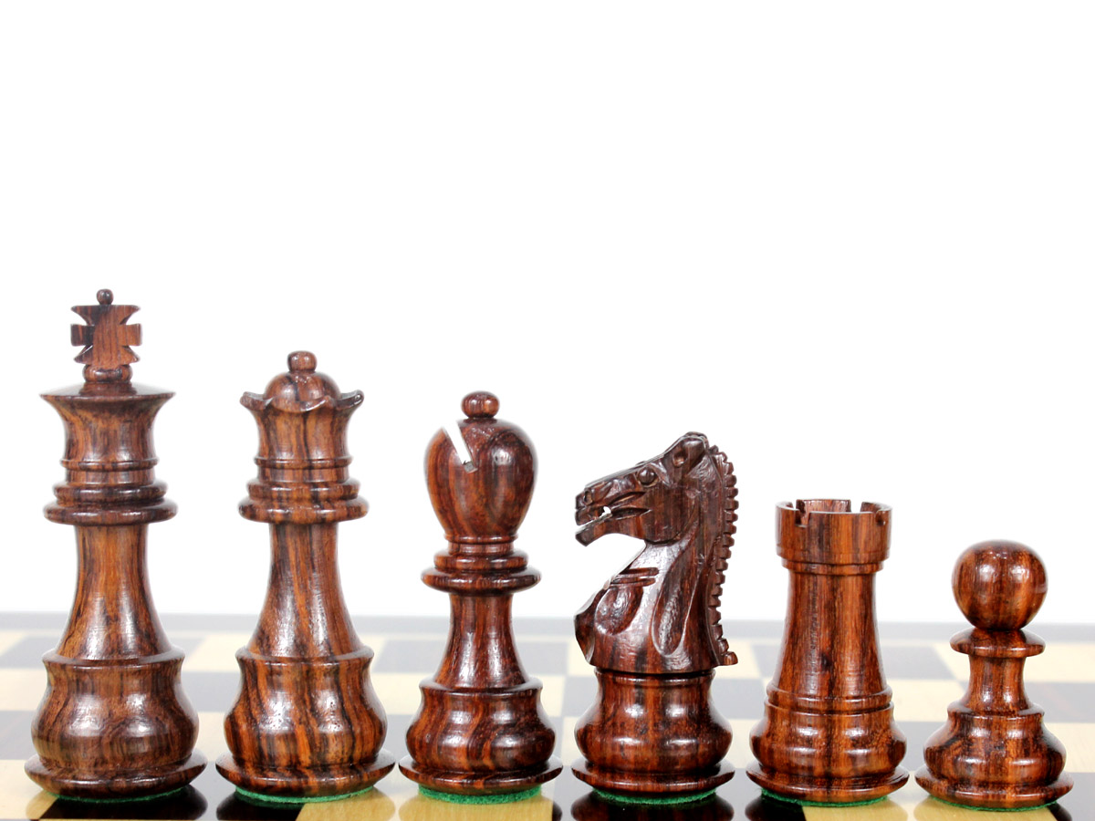 Heirloom Collection Galaxy Staunton Rosewood Chess Pieces King Size 3" (76 mm)