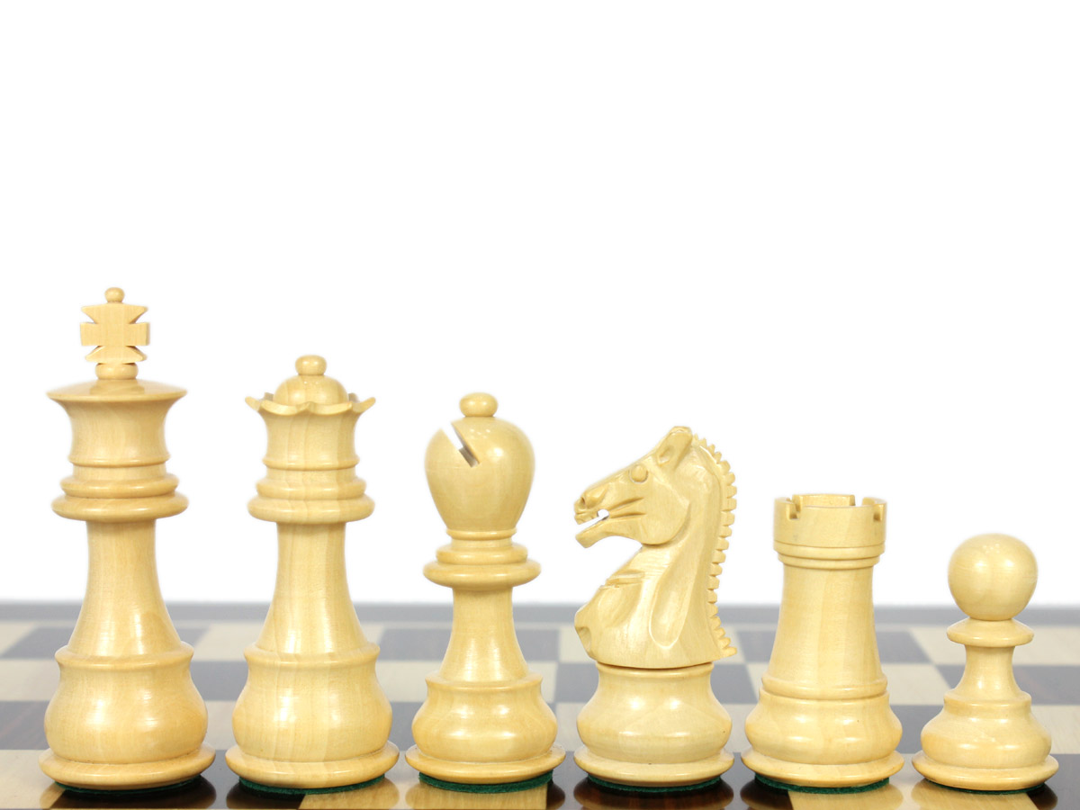 Heirloom Collection Galaxy Staunton Boxwood Chess Pieces King Size 3" (76 mm)