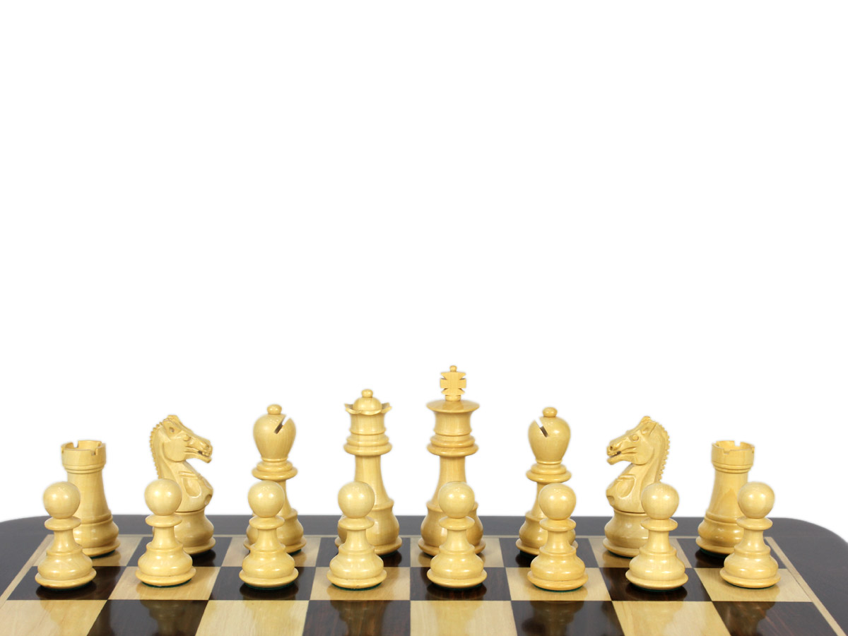 Beautiful Galaxy Chess Pieces with beveled bases in Boxwood