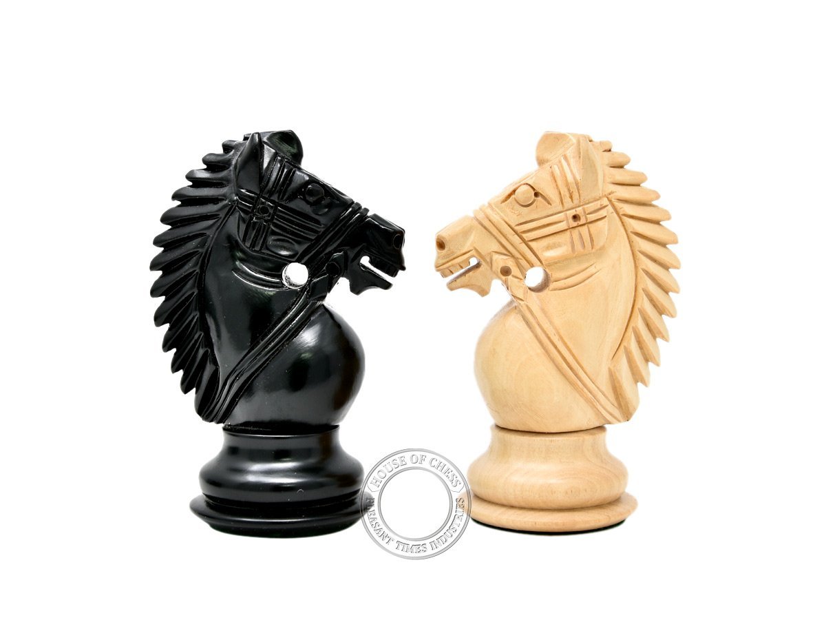 Rio Staunton Ebonized and Boxwood Knights