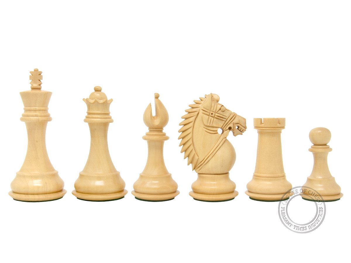 Boxwood Chess Pieces Rio Staunton - King Height: 4.0" (102 mm)