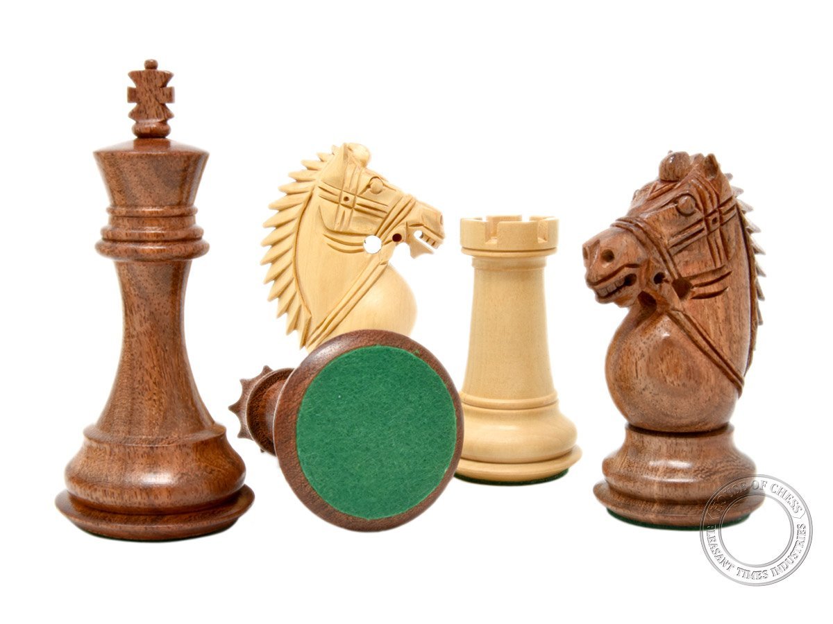 All chess pieces have felted bottom