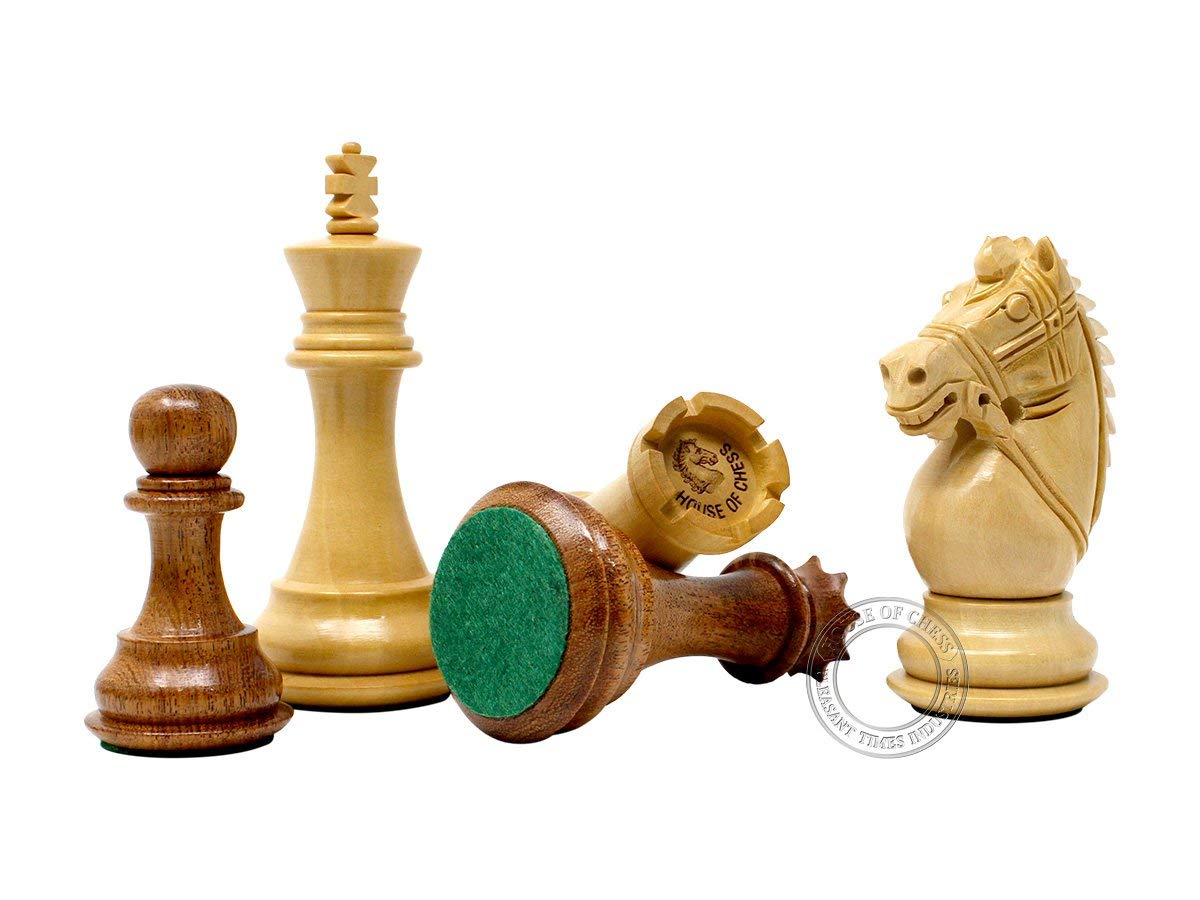 Rio Staunton Chess Pieces - Rooks with engraved logo on top