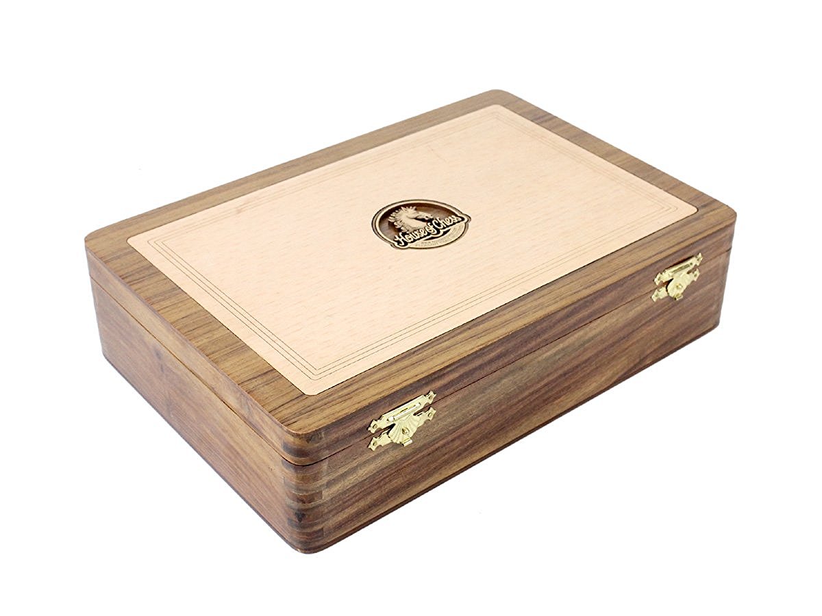 Wooden Chess Box for Storage of Rio Staunton Chess Pieces King Size - 4" in Golden Rosewood