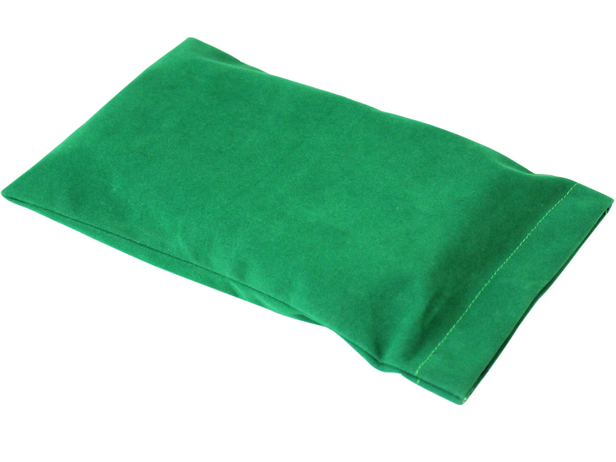 Green Velvet Pouch for Travel Chess Set