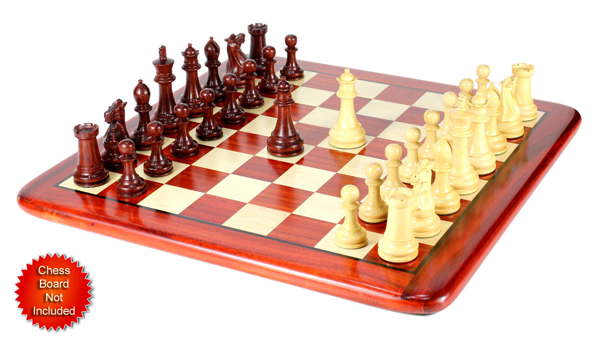Chess Pieces placed on flat Chess board.