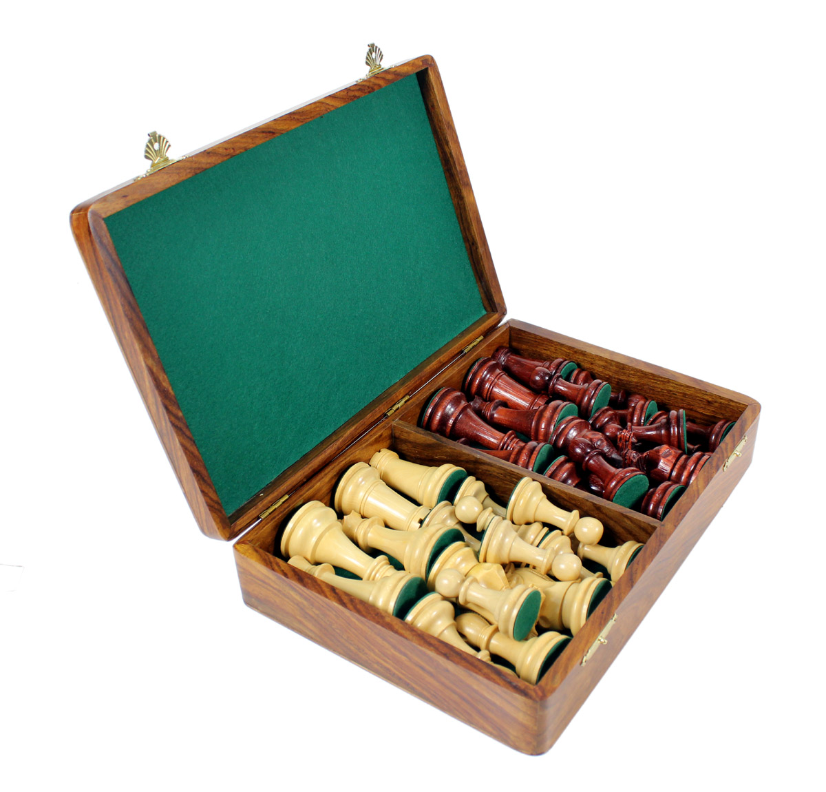 Wooden storage box provided with this chess set