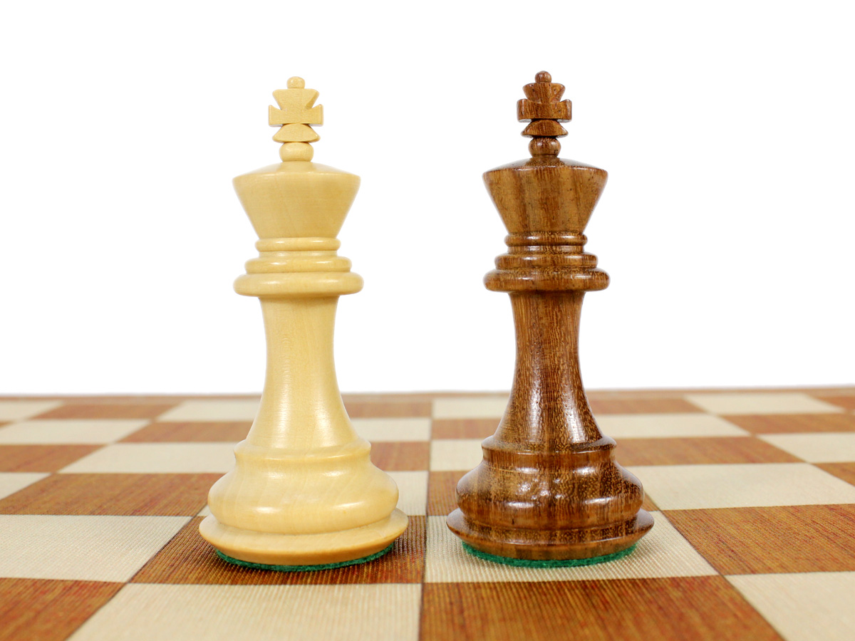 Fierce Knight Staunton Golden Rosewood & Boxwood Kings