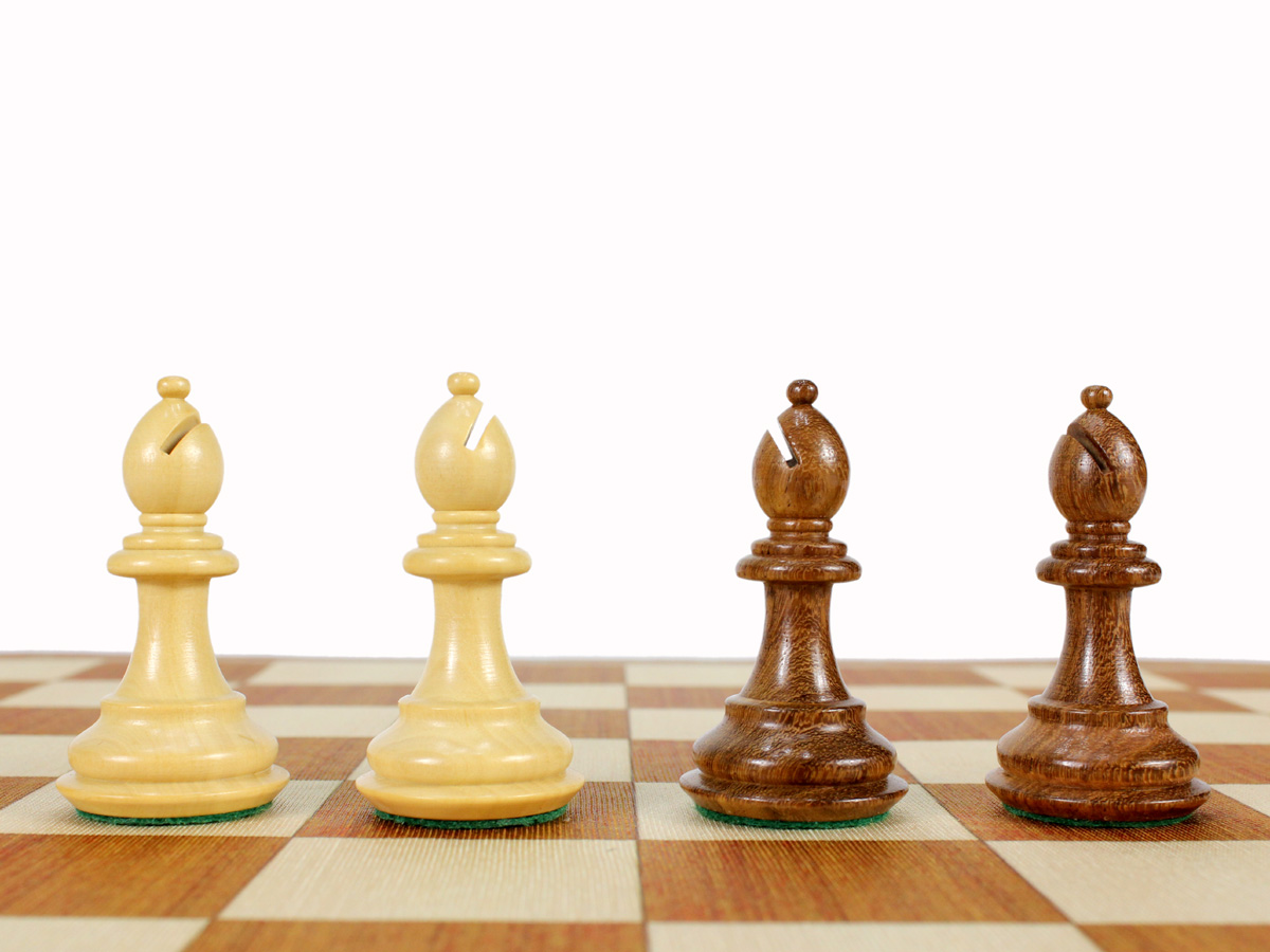 Golden Rosewood (Sheesham) & Boxwood Bishops