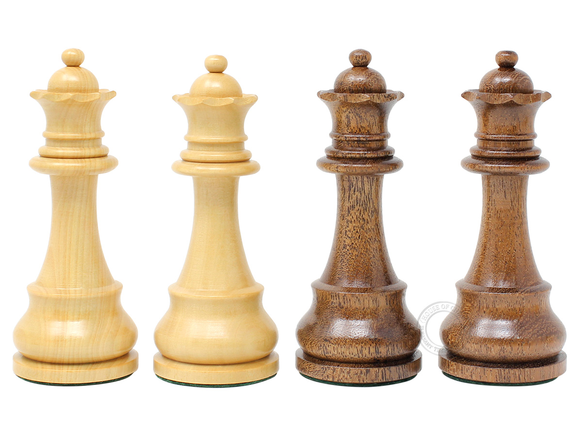 Acacia Wood and Boxwood Unique Staunton Queens