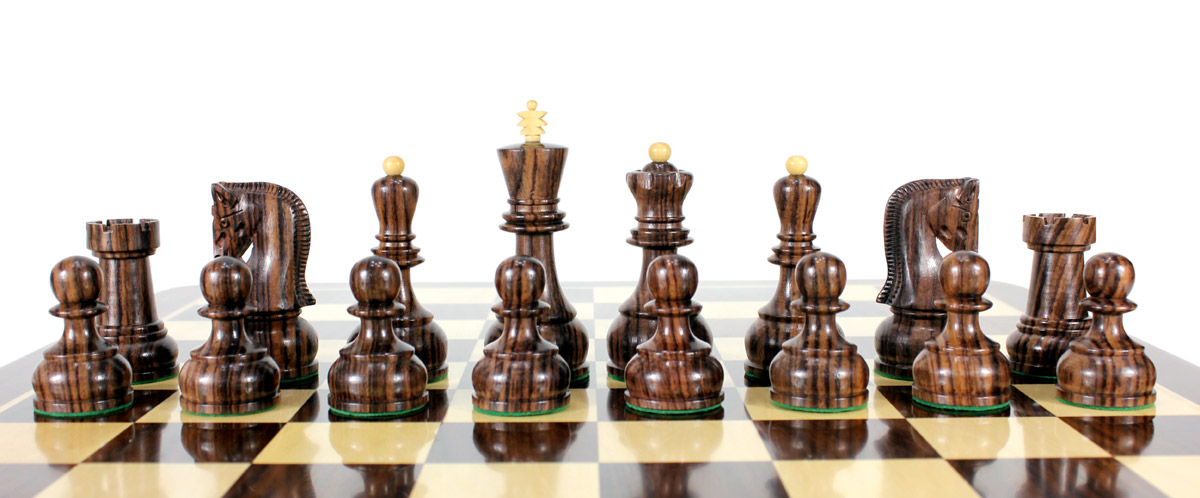 All chess pieces are Triple weighted. Total weight of the chess set is 4.629 lbs (2100 grams).