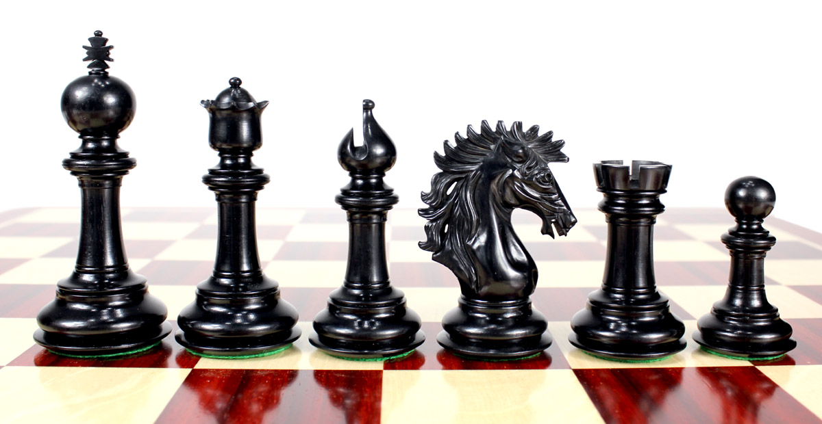 Ebony chess pieces