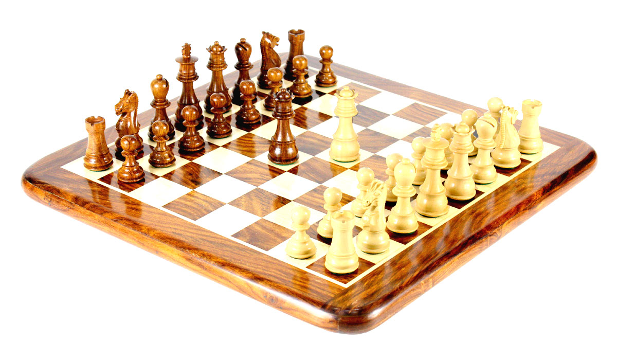 Golden Rosewood/Boxwood Chess Set Pieces Galaxy Staunton 3" + 2 Extra Queens