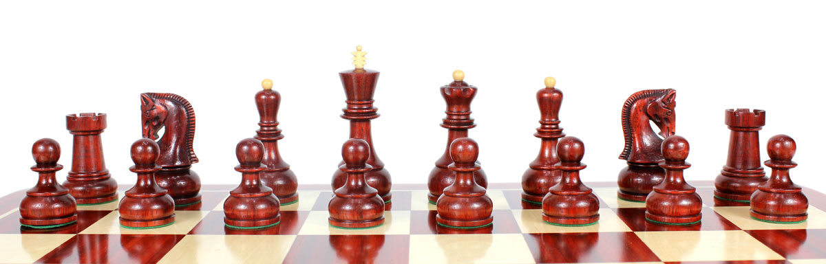 All chess pieces are Triple weighted. Total weight of the chess set is 4.629 lbs (2100 grams).