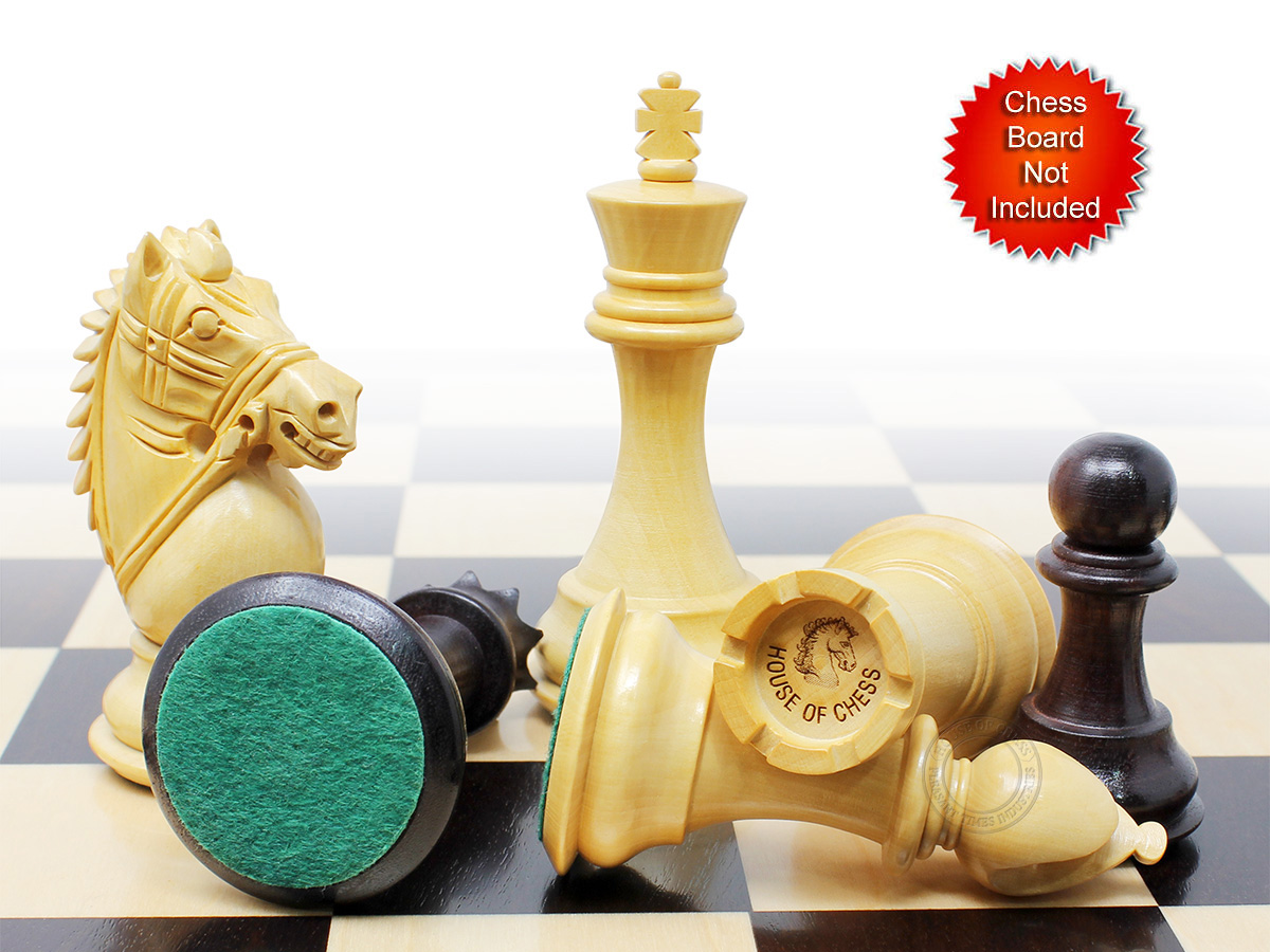 All chess pieces have felted bottom