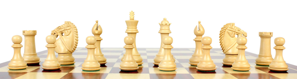 Beautiful Rio chess pieces with beveled bases